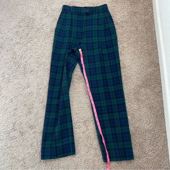 Pendleton Vintage 1980’s Black Watch Tartan Plaid Pleated Trouser Pants Size 4 - Picture 14 of 16